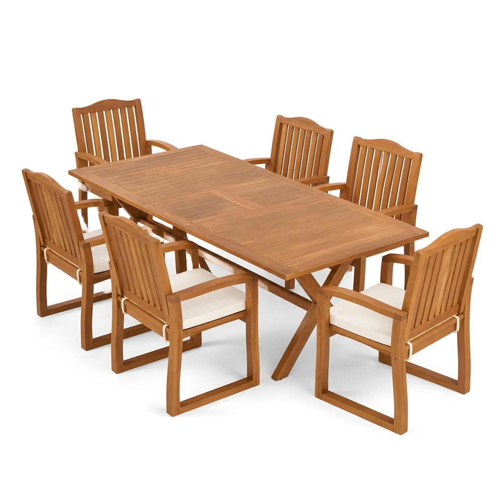 Outdoor Furniture Teak - Ensemble de salle à manger d'extérieur
