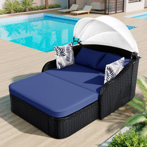 Outdoor Daybed Furniture - Chaise longue d'extérieur de 79,9 pouces