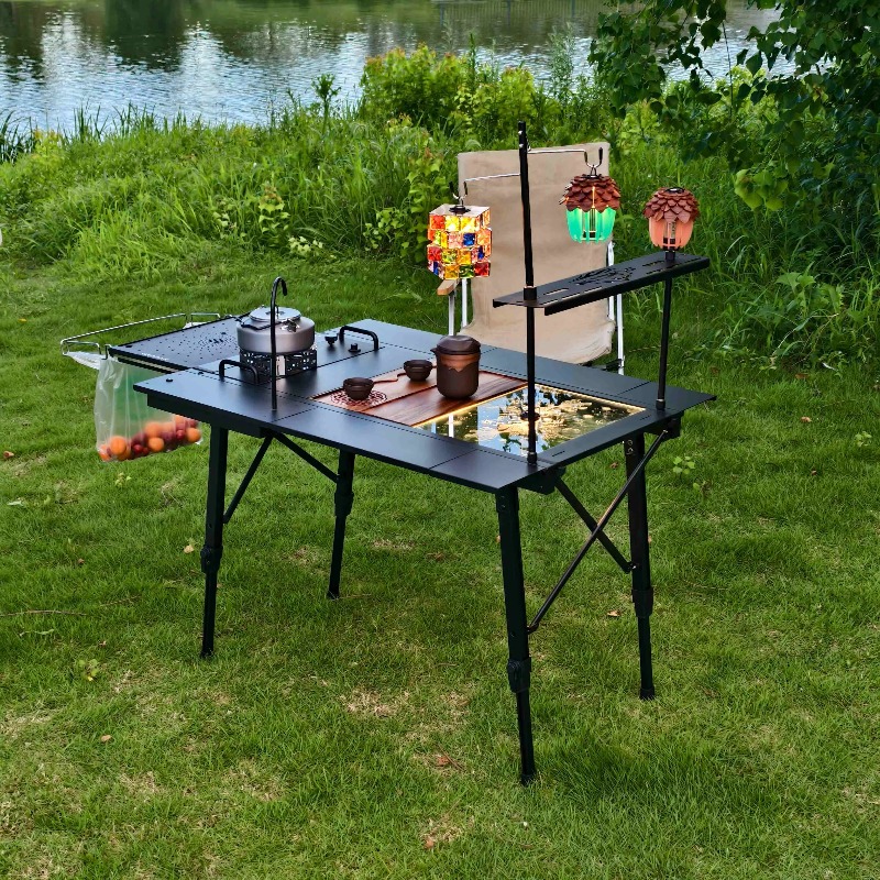 Outdoor Furniture Warehouse - Table tactique moderne en alliage d'aluminium,