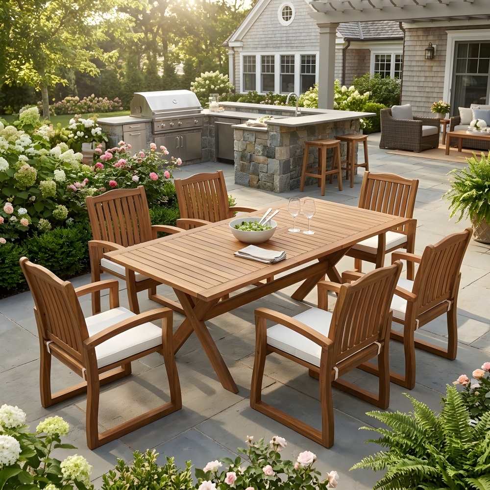 Ensemble de salle à manger d'e - Outdoor Furniture Teak avis et prix