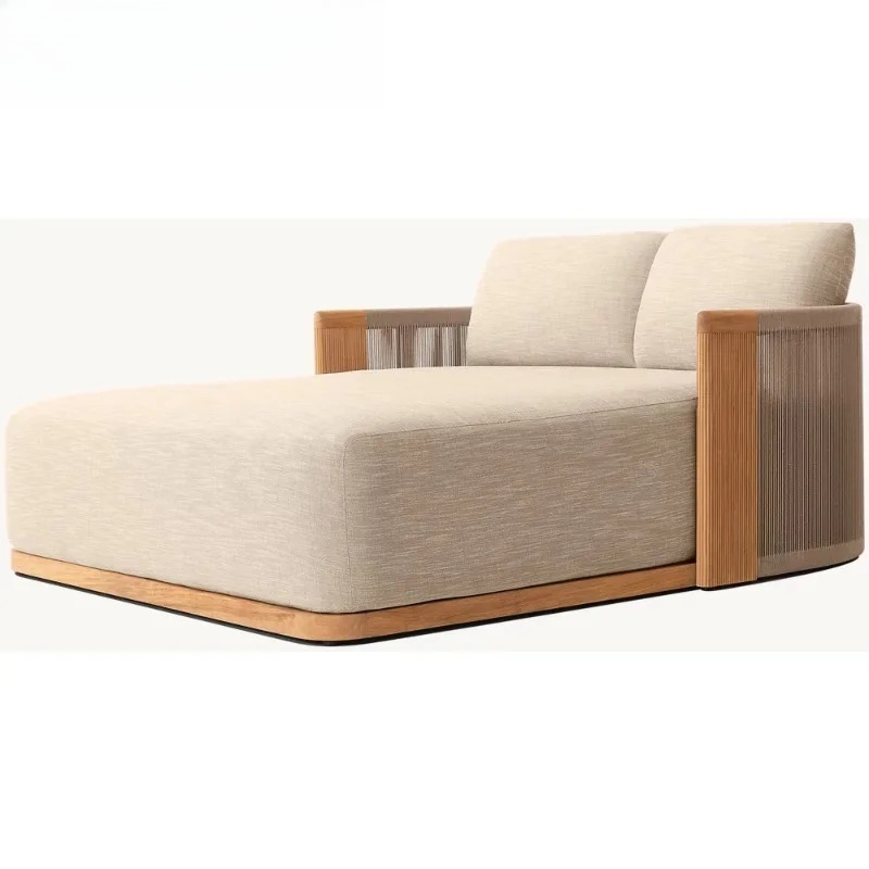 Chaise longue double en teck p - Outdoor Daybed Furniture avis et prix