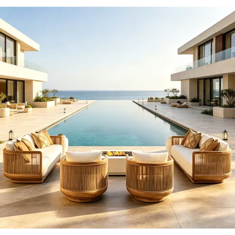 Chaise longue double en teck p - Outdoor Daybed Furniture avis et prix