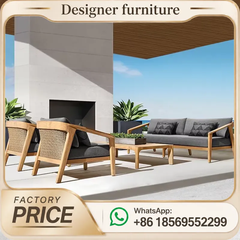 Ensemble de canapés en teck po - Outdoor Furniture Teak avis et prix