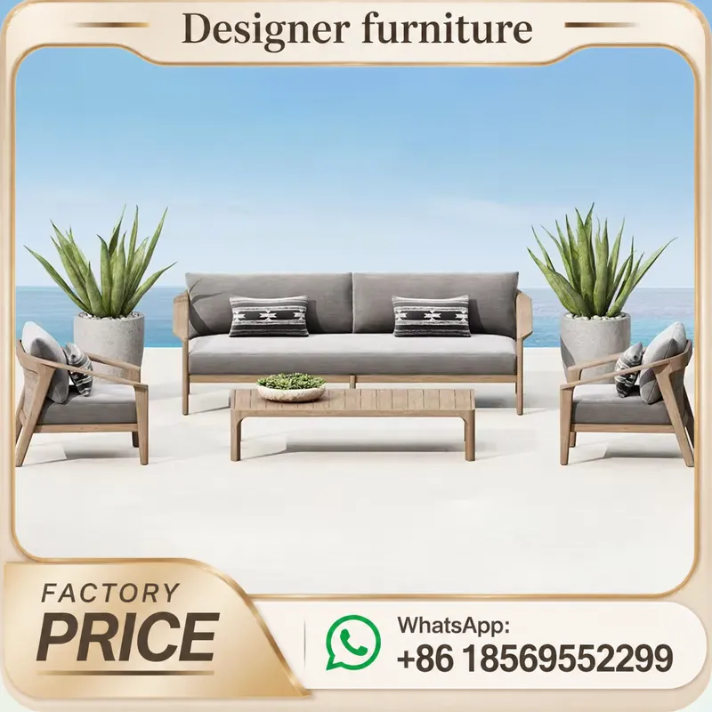Ensemble de canapés en teck po - Outdoor Furniture Teak avis et prix