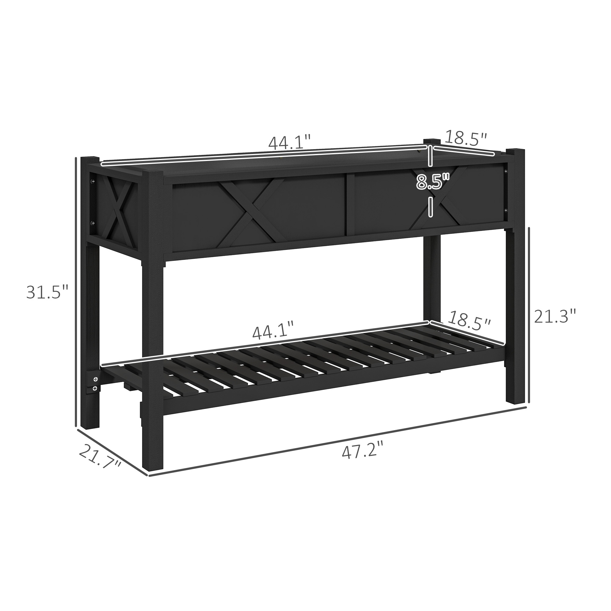 Jardinière surélevée en bois,  - Garden Storage Box avis et prix