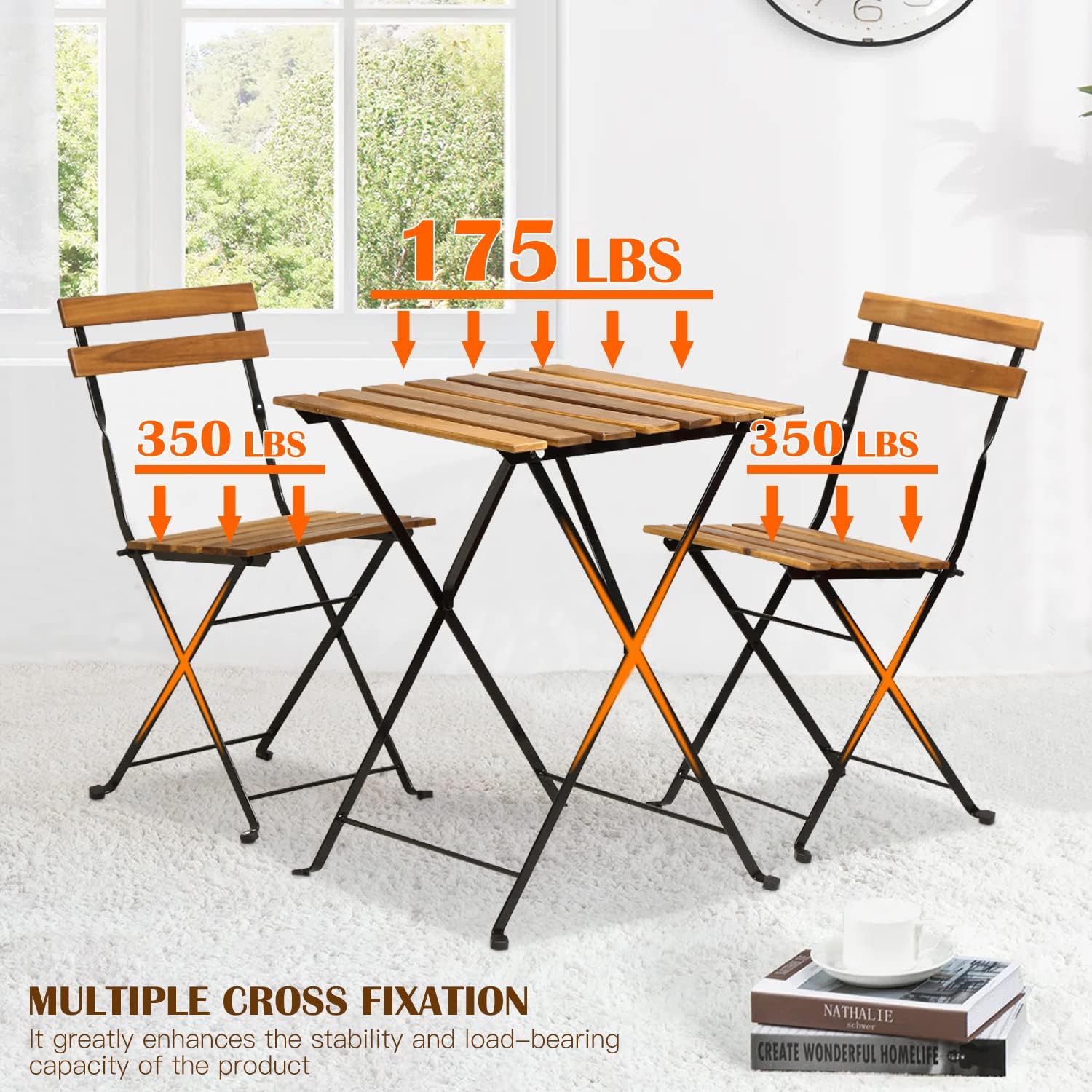 Ensemble bistrot de patio plia - Outdoor Furniture Small avis et prix