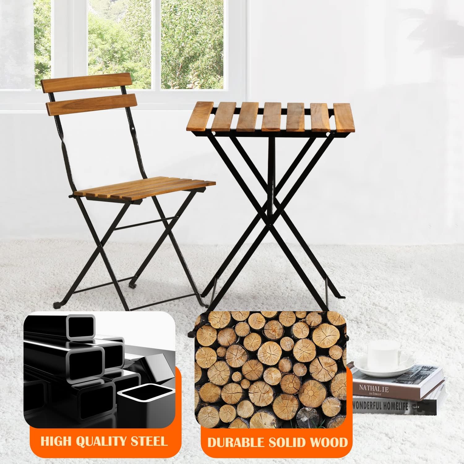Ensemble bistrot de patio plia - Outdoor Furniture Small avis et prix