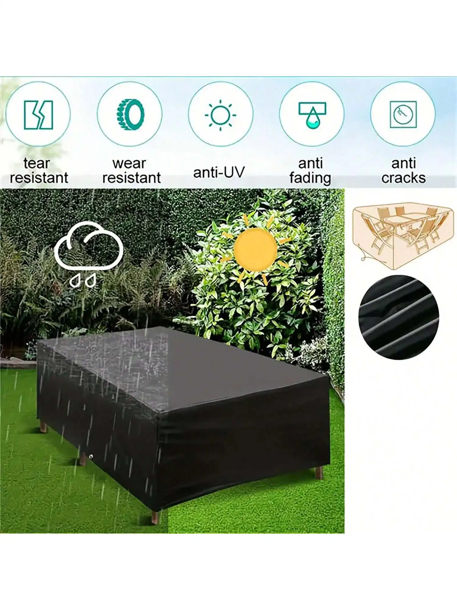 Juste anti-poussière imperméab - Outdoor Furniture With Covers avis et prix