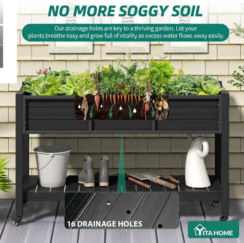 Bac de jardin surélevé avec ro - Garden Storage Box avis et prix