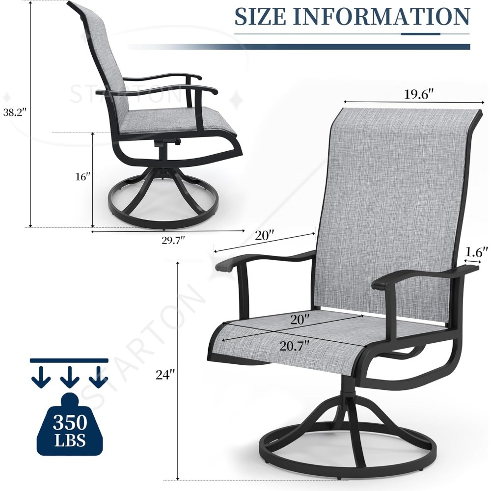 Ensemble de chaises pivotantes - Outdoor Furniture Dining Set avis et prix